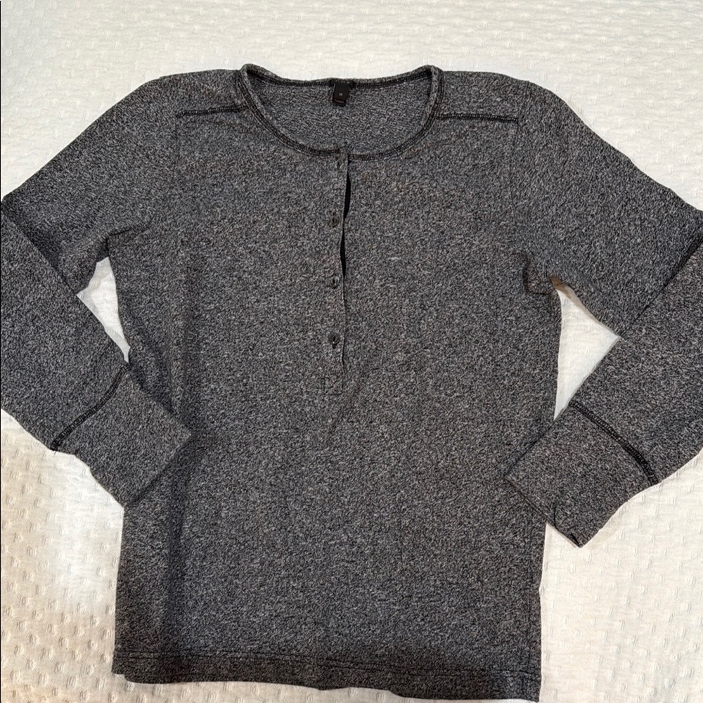 J. Crew Gray Long Sleeve Henley
